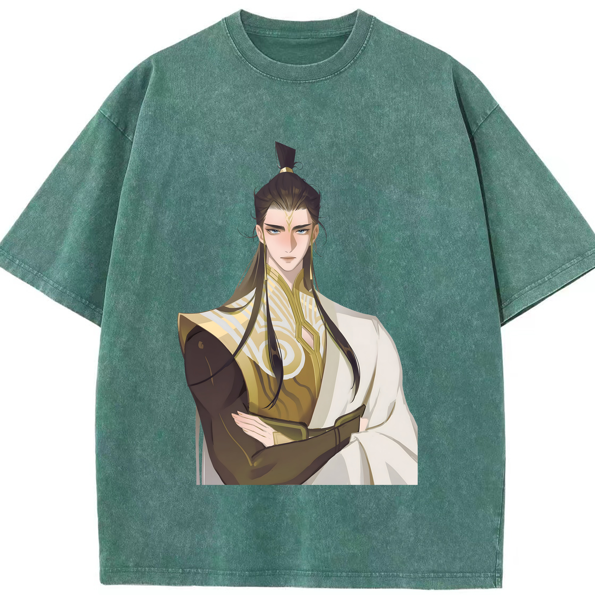（画像用） Ne Zha 2 ナタ 魔童の大暴れ 綿100% ヴィンテージ風 半袖Tシャツ（フロントプリント）